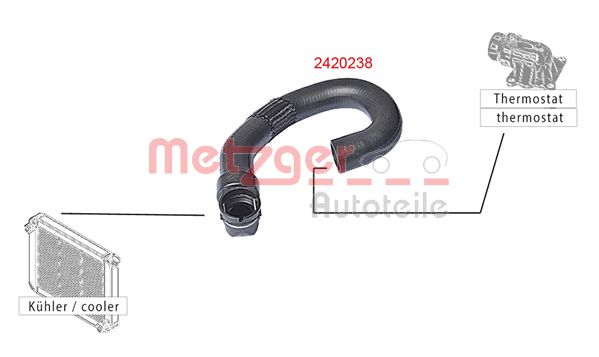 METZGER 2420238 Kühlerschlauch